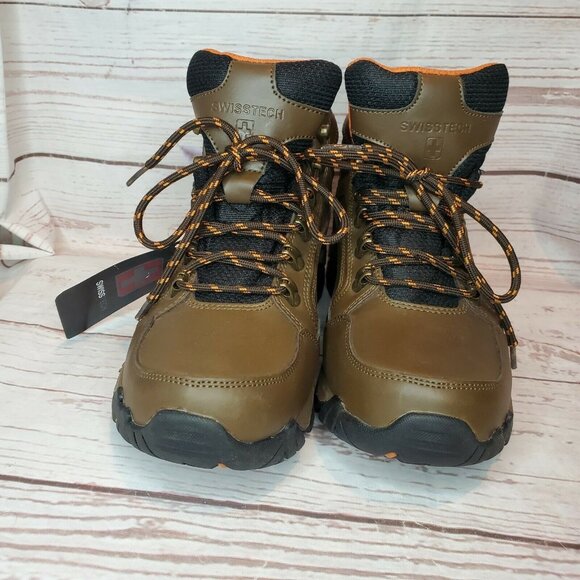 Nature Tex 70 SwissTech Waterproof Maximum Durability Leather Olive Black Boots - Picture 2 of 12